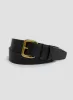 Double Keeper Belt in Black Leather sold by Nigel Cabourn
