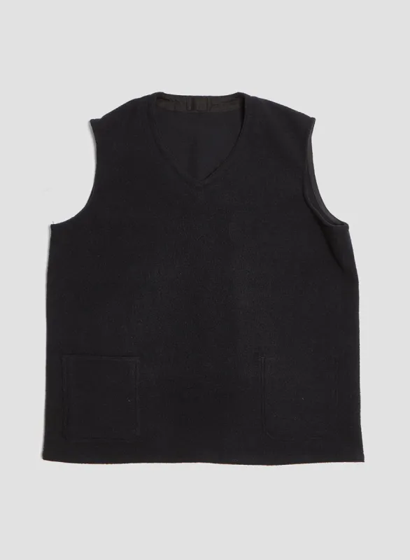 French Work Short Vest in Dark Navy made by Nigel Cabourn