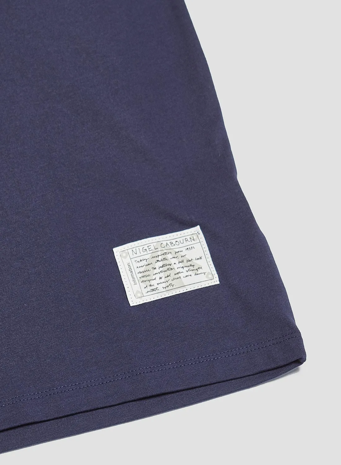 Gym Stencil Tee in Navy sold by Nigel Cabourn product image thumbnail 4