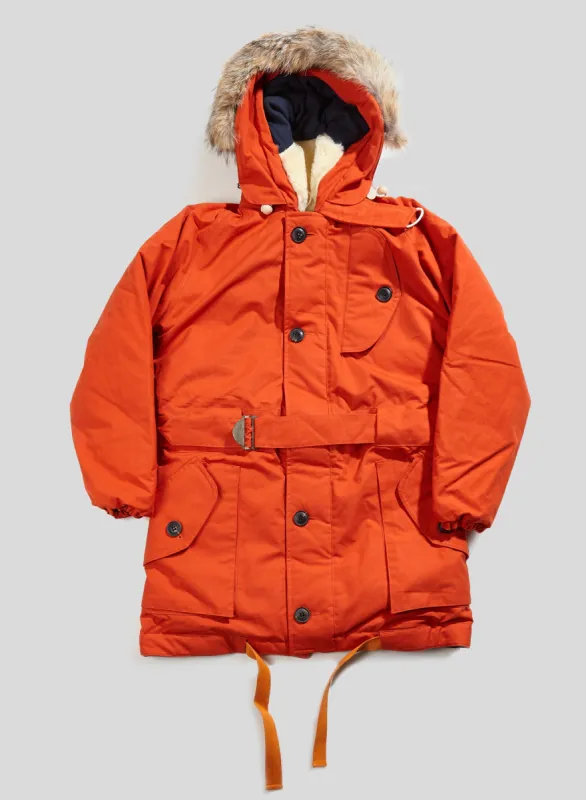 Antarctic Parka Vintage Orange made by Nigel Cabourn