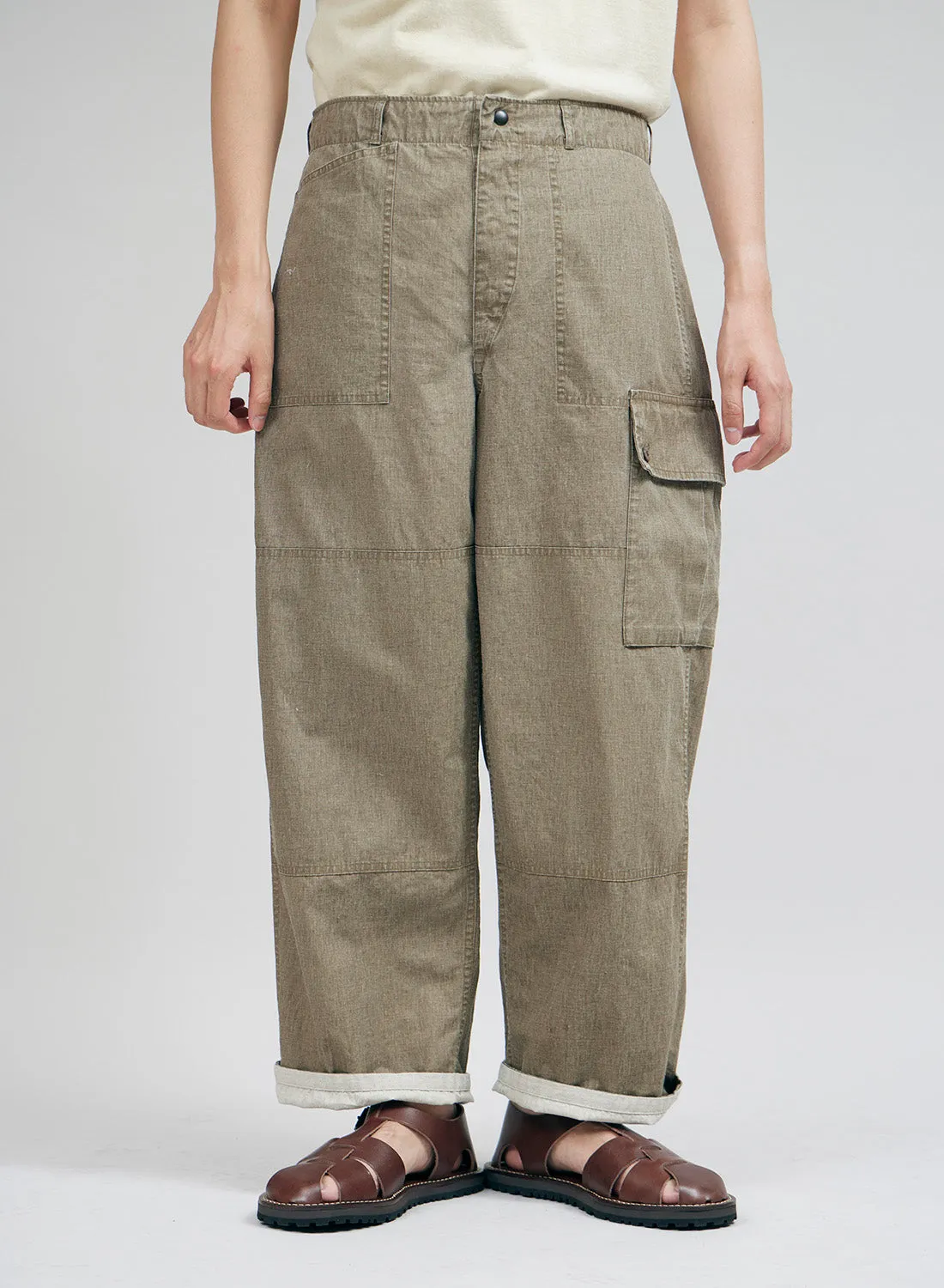 Mountain Pant Reversible in Khaki sold by Nigel Cabourn product image thumbnail 5