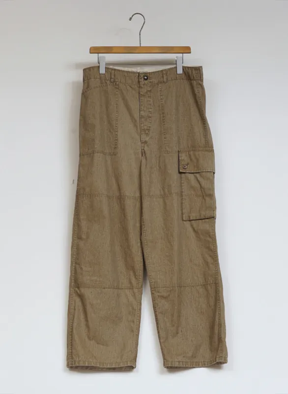 Mountain Pant Reversible in Khaki sold by Nigel Cabourn