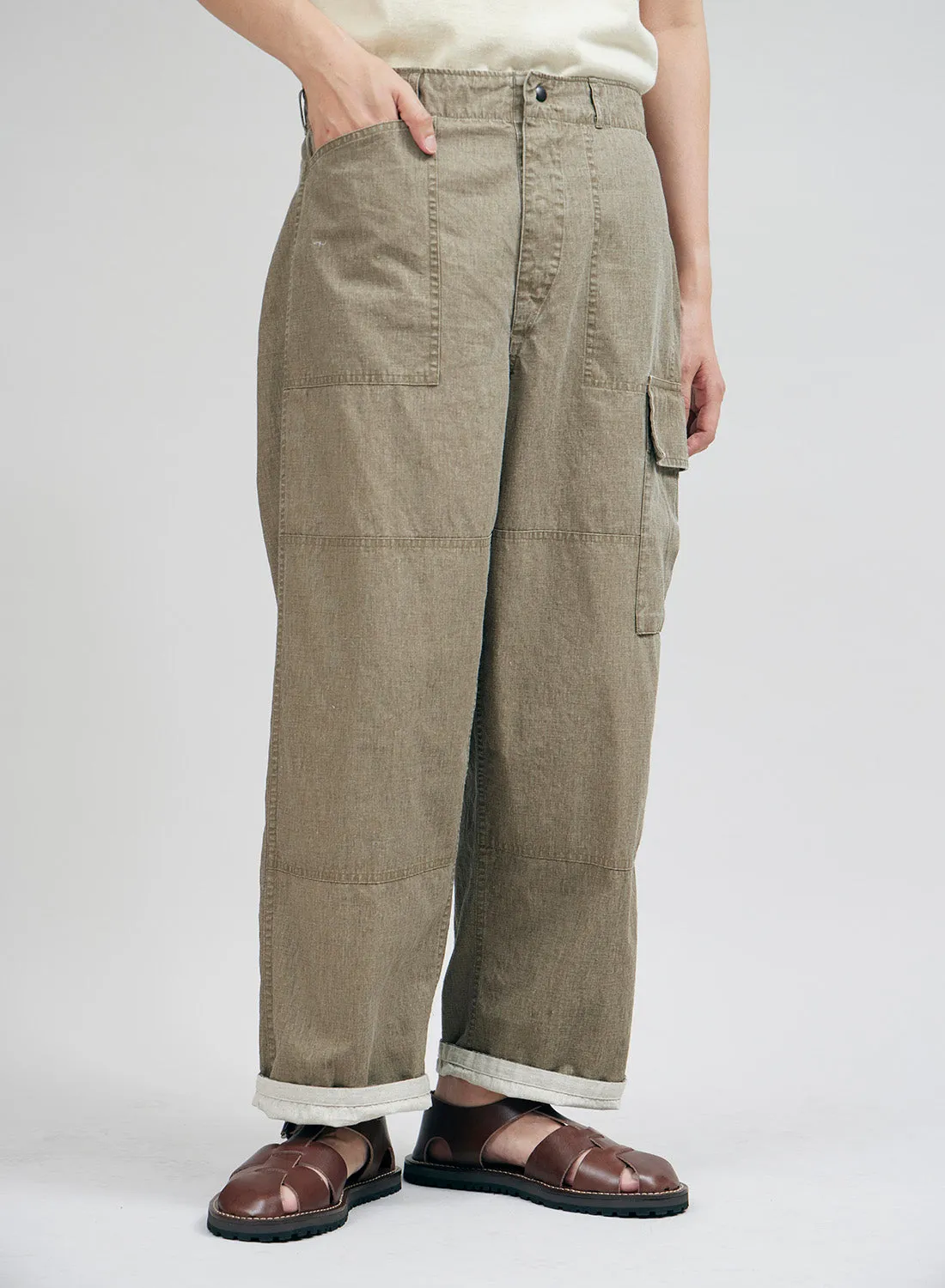 Mountain Pant Reversible in Khaki sold by Nigel Cabourn product image thumbnail 3