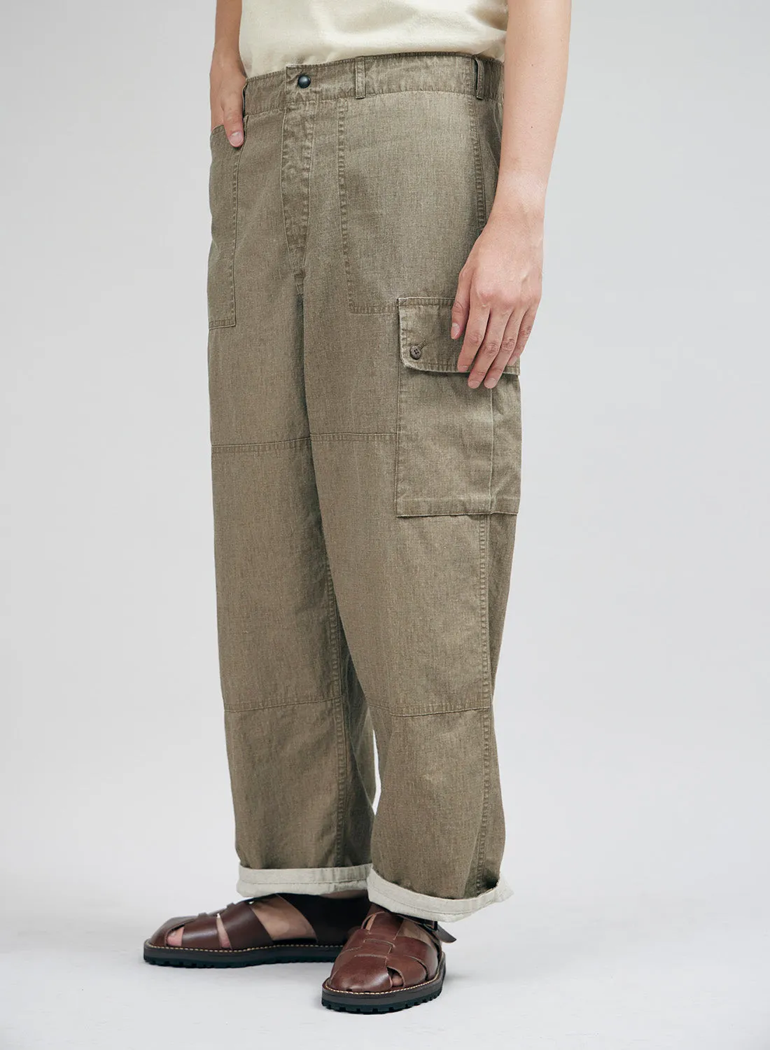 Mountain Pant Reversible in Khaki sold by Nigel Cabourn product image thumbnail 4
