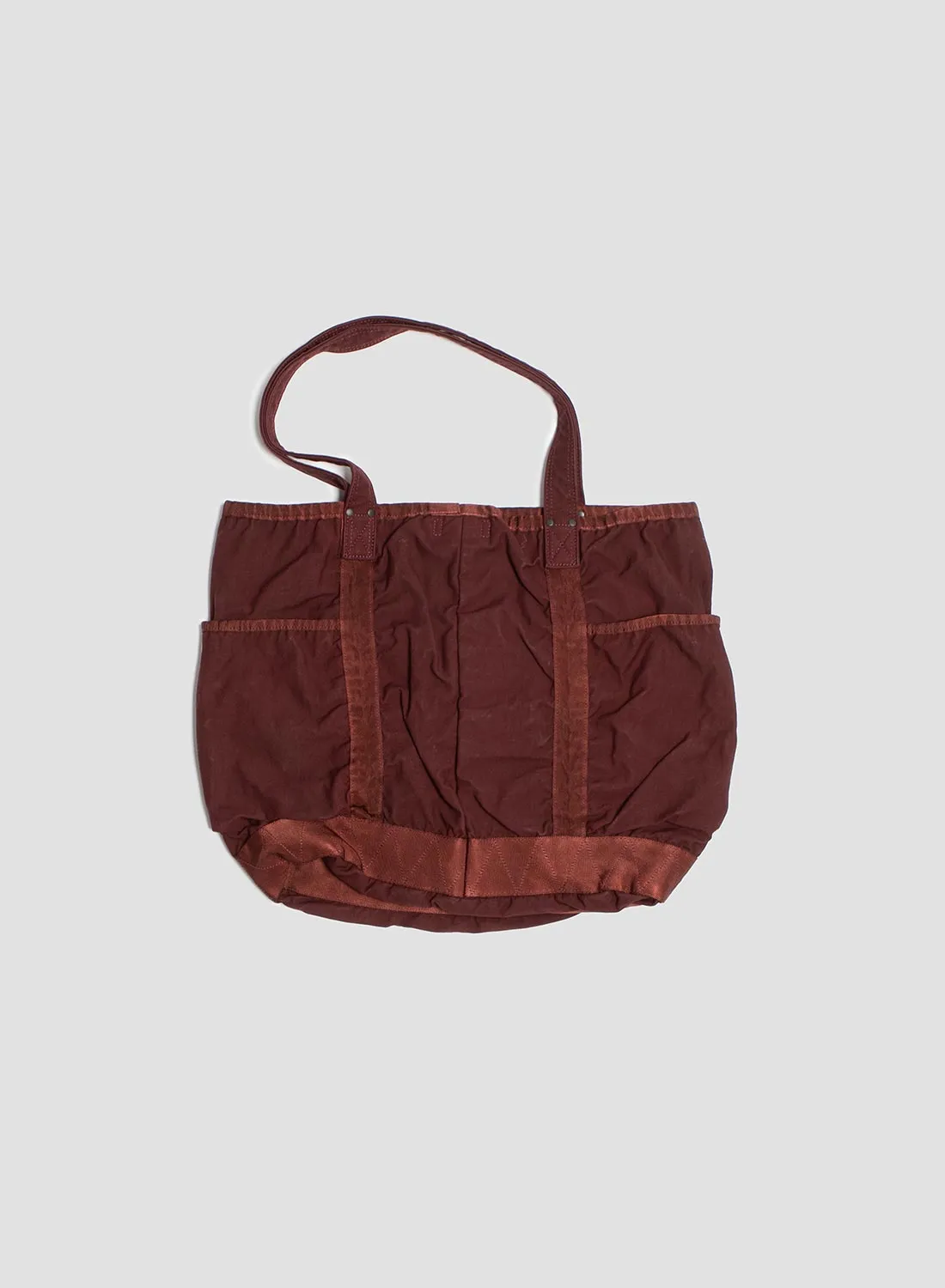 Porter-Yoshida & Co Crag Tote Bag in Burgundy sold by Nigel Cabourn product image thumbnail 3