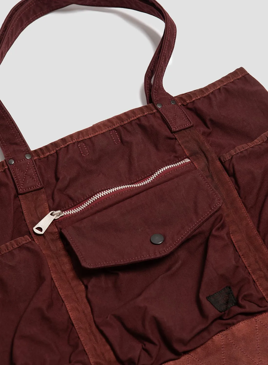 Porter-Yoshida & Co Crag Tote Bag in Burgundy sold by Nigel Cabourn product image thumbnail 5
