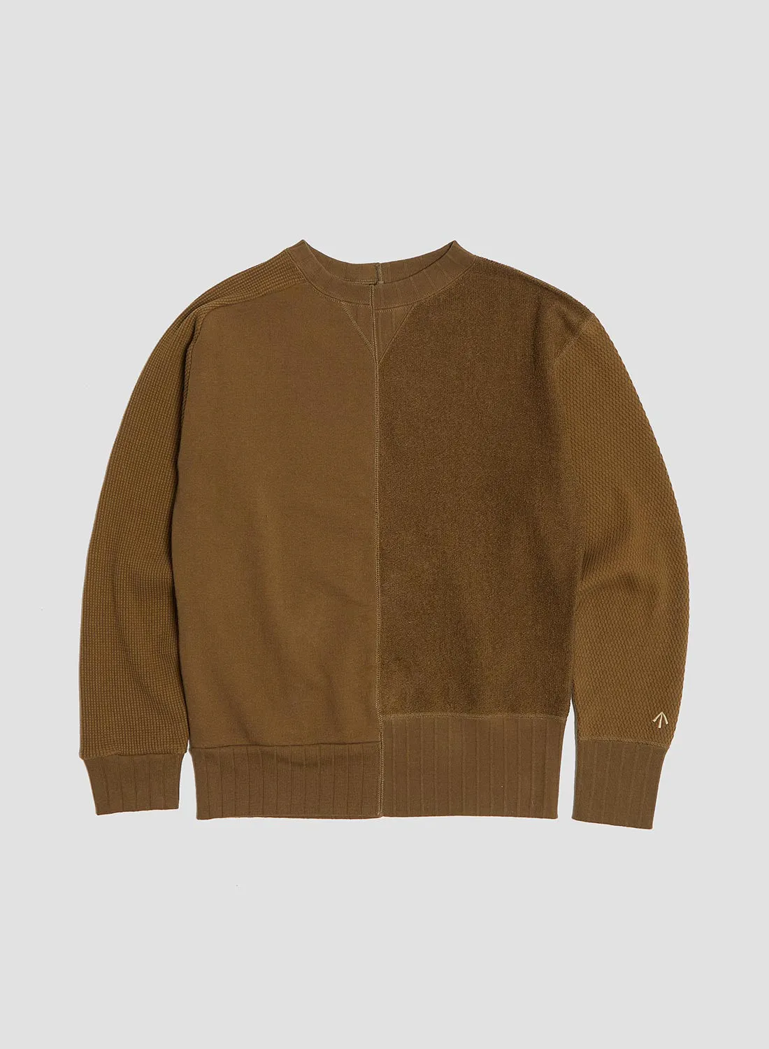 Army Crew Jersey Mix in Green sold by Nigel Cabourn