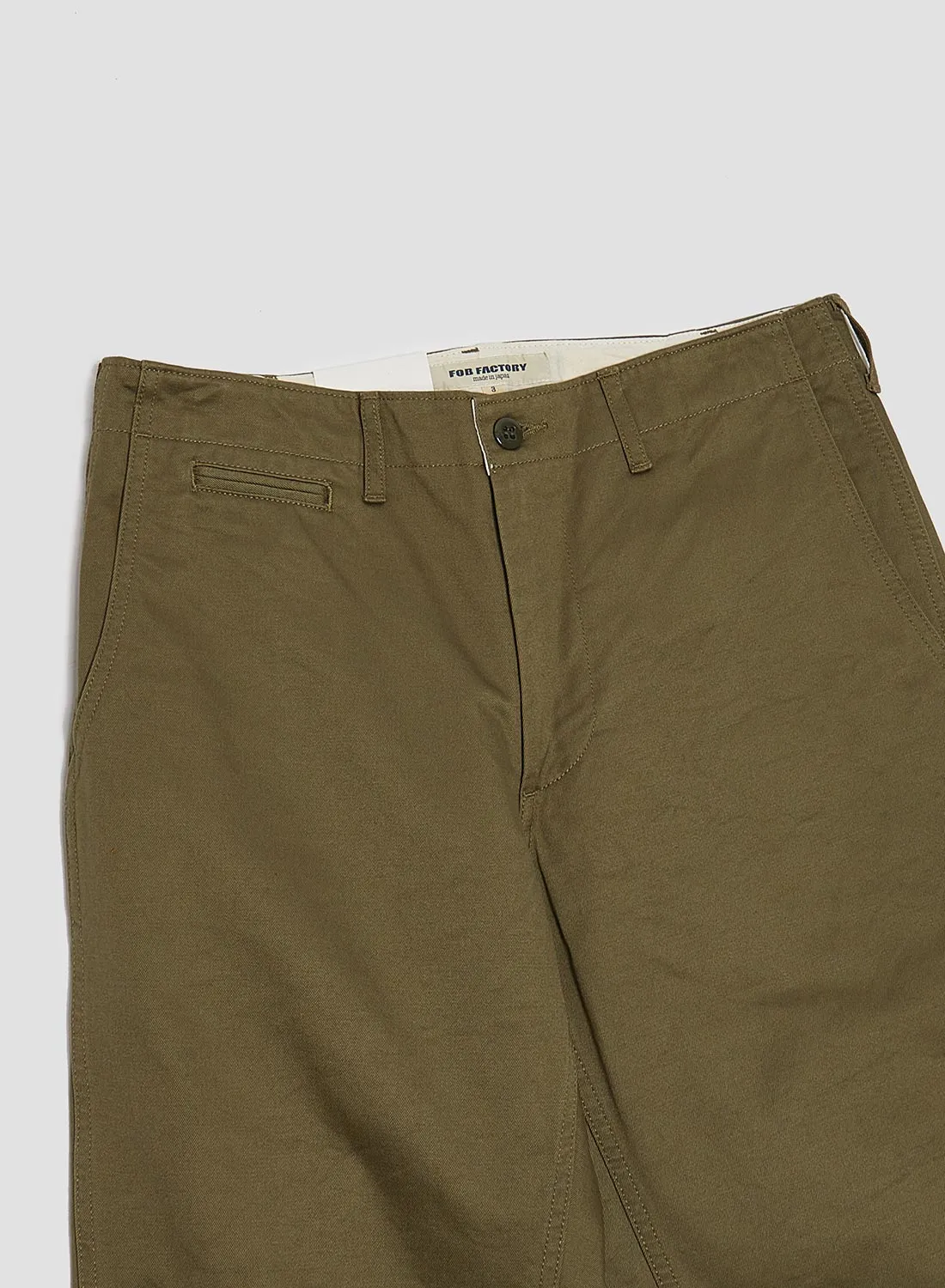 FOB Factory Narrow U.S Trousers Olive sold by Nigel Cabourn product image thumbnail 2