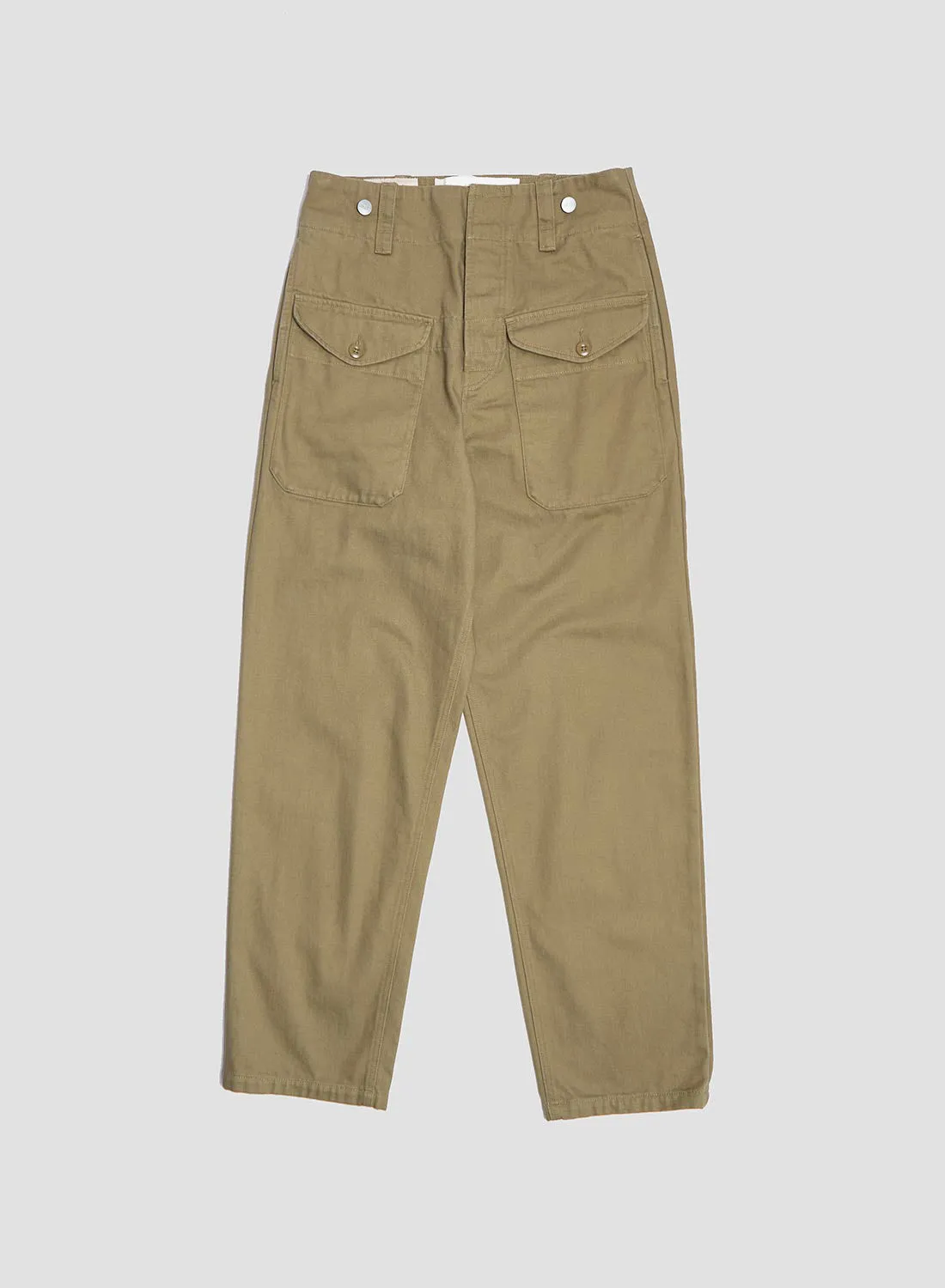British Army Ambulance Pant in Army sold by Nigel Cabourn