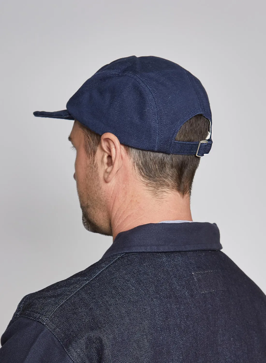 5 Panel Cap Heavy Cotton in Black Navy sold by Nigel Cabourn product image thumbnail 5