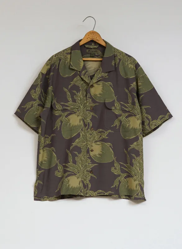 Open Collar Shirt Bihar Mango in Grey sold by Nigel Cabourn