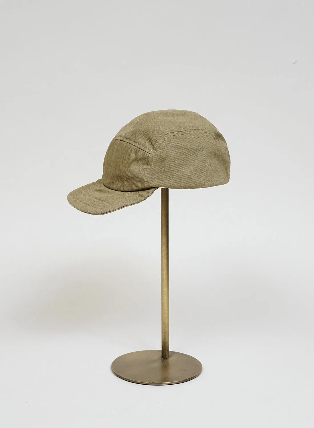 5 Panel Cap Heavy Cotton in Army sold by Nigel Cabourn