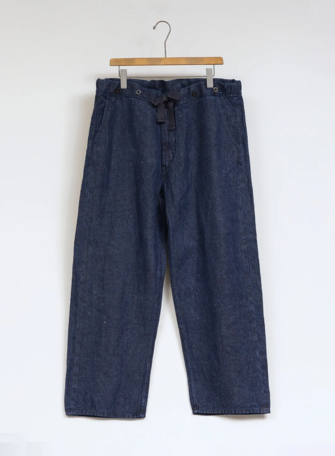 Hospital Pant Hemp Denim in Indigo sold by Nigel Cabourn