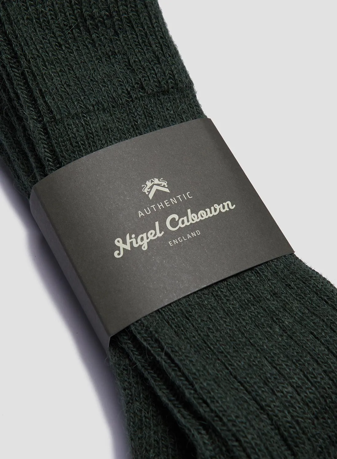 Alpaca Wool Sock in Green sold by Nigel Cabourn product image thumbnail 2
