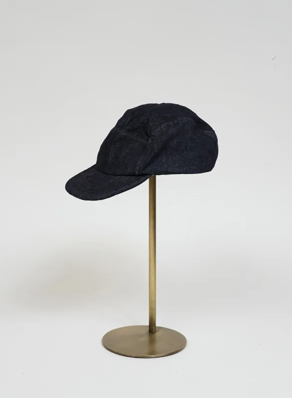 5 Panel Cap Denim in Indigo sold by Nigel Cabourn