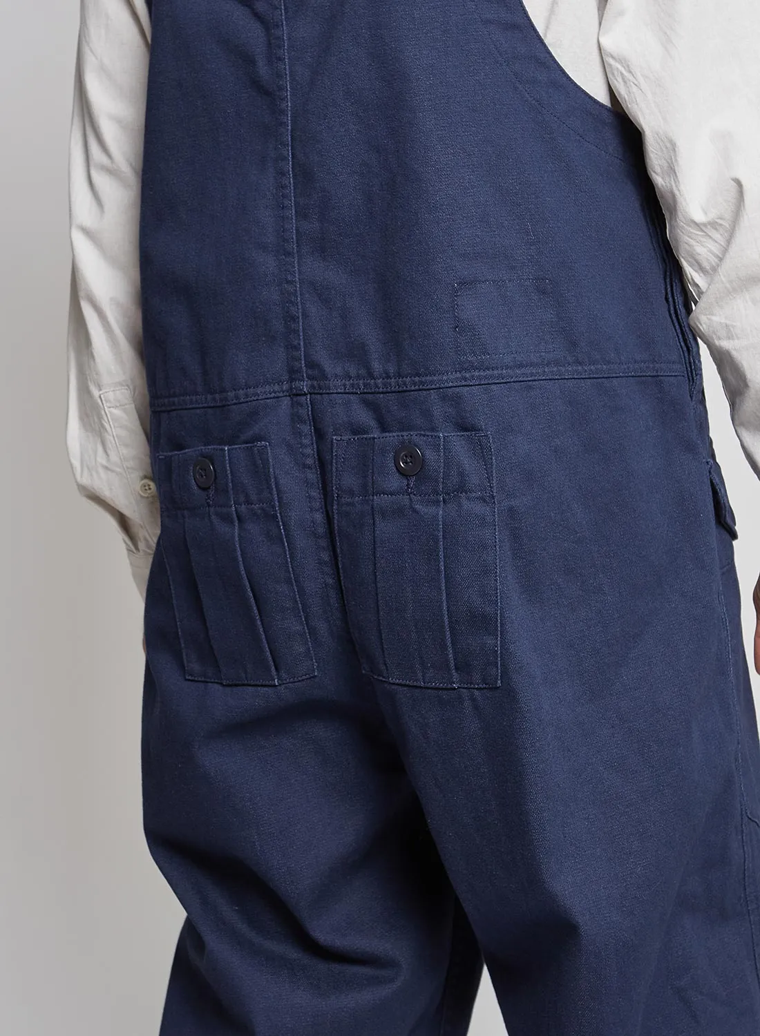 Railway Dungaree Heavy Cotton in Black Navy sold by Nigel Cabourn product image thumbnail 3