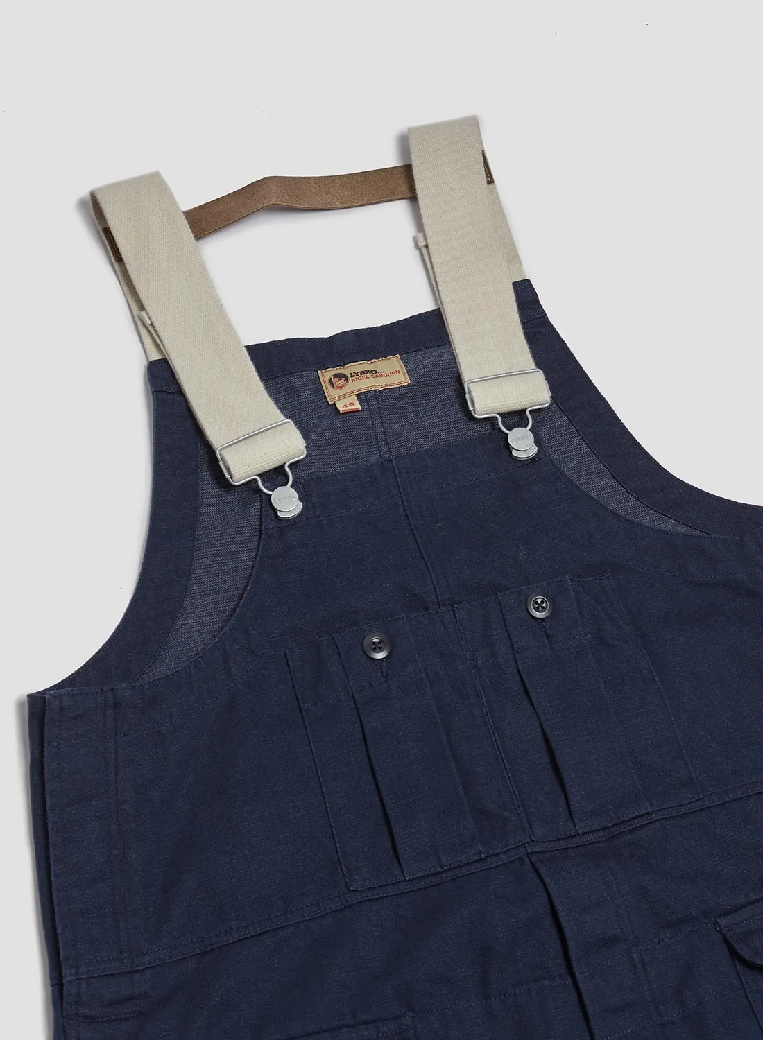Railway Dungaree Heavy Cotton in Black Navy sold by Nigel Cabourn product image thumbnail 5
