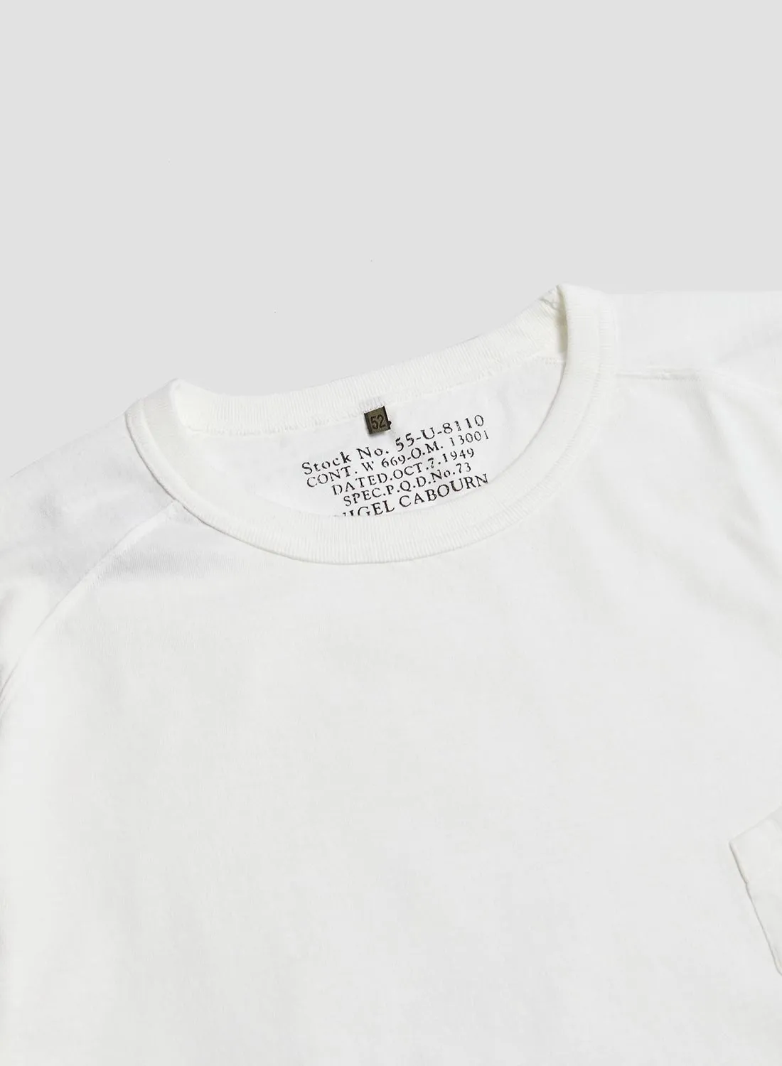 5.6oz Basic T-Shirt in Off White sold by Nigel Cabourn product image thumbnail 3
