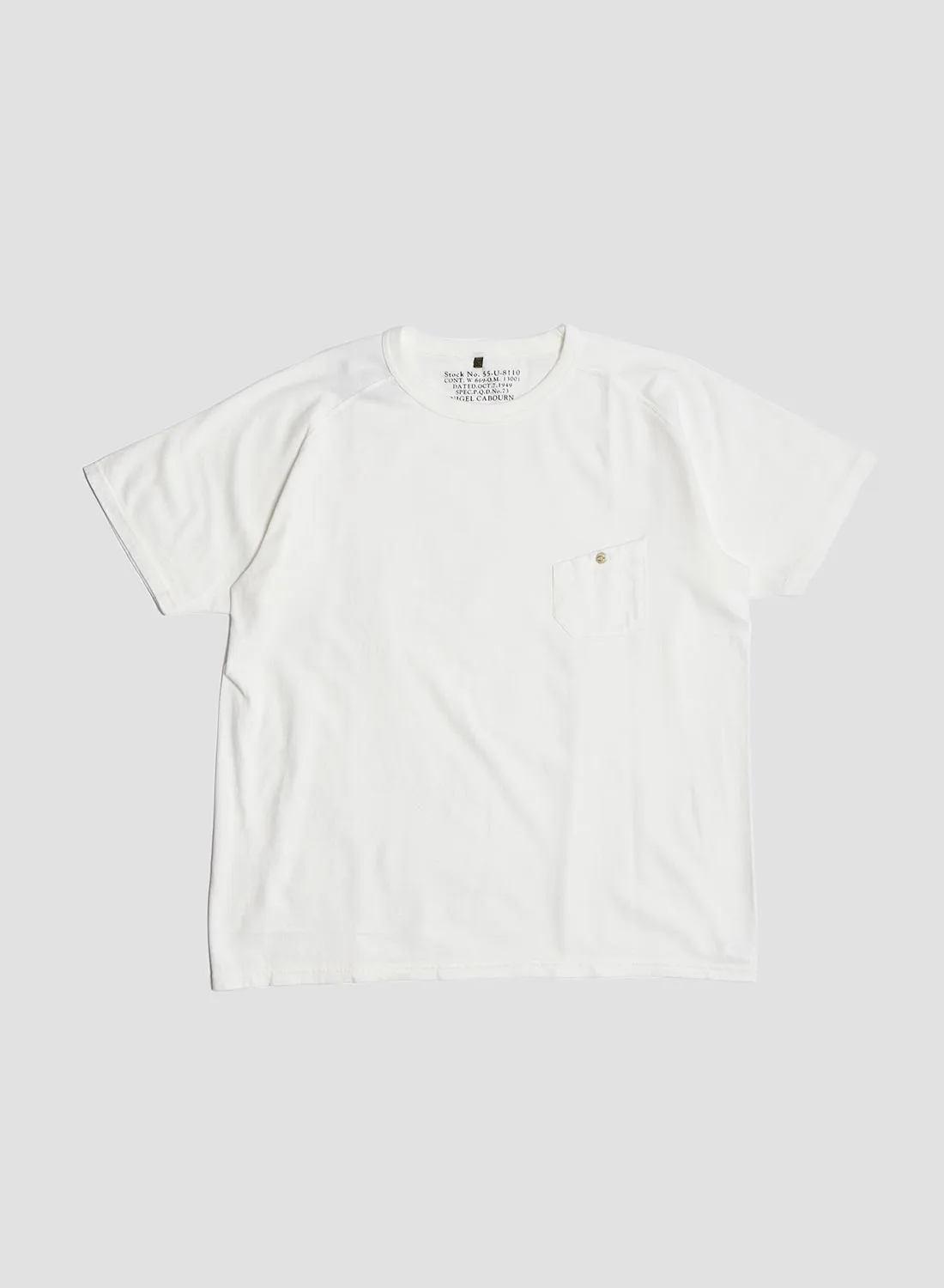 5.6oz Basic T-Shirt in Off White sold by Nigel Cabourn