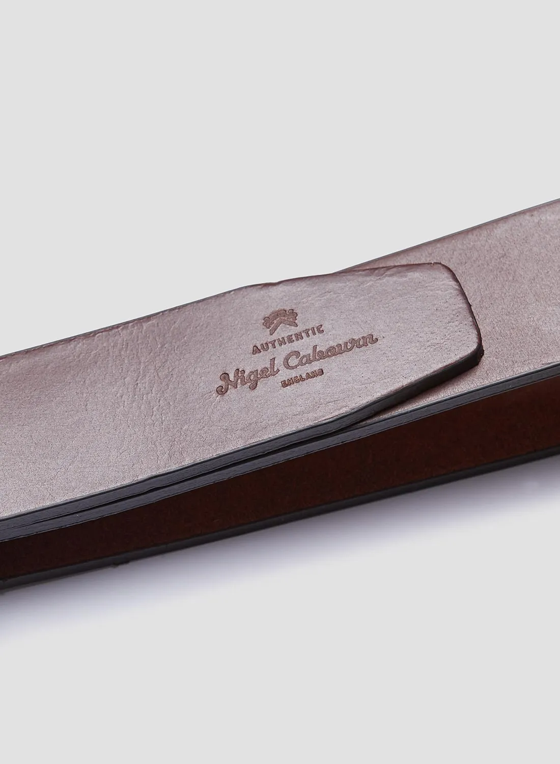 Cuba Belt in Brown Leather sold by Nigel Cabourn product image thumbnail 2
