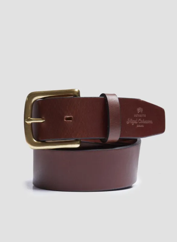 Cuba Belt in Brown Leather sold by Nigel Cabourn
