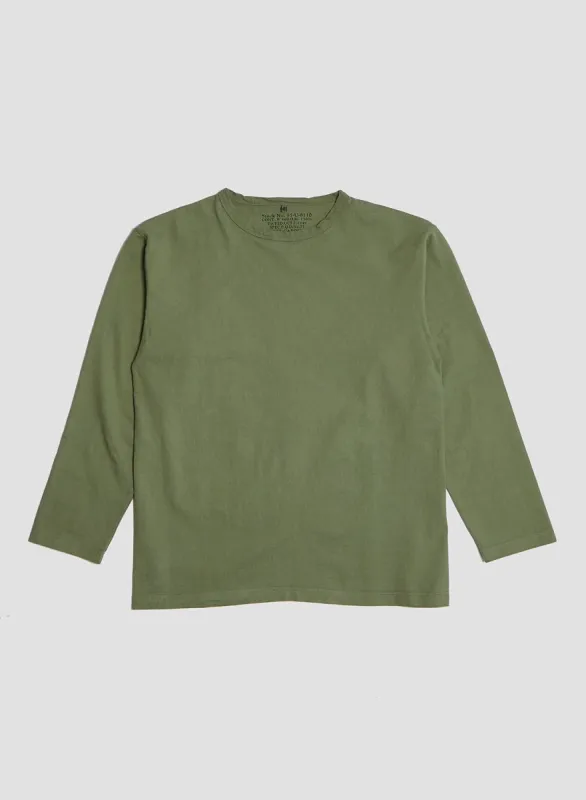 9.5oz 40's USMC Long Sleeve Shirt in Green sold by Nigel Cabourn