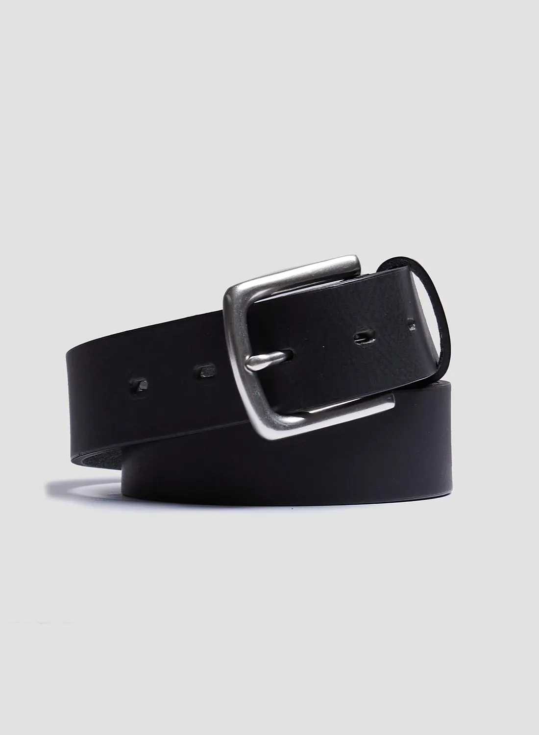 Cuba Belt in Black Leather sold by Nigel Cabourn