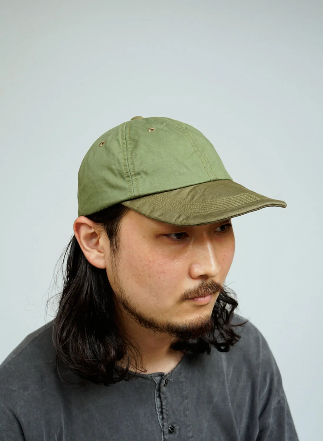 Baseball Cap Cotton Twill in Green sold by Nigel Cabourn product image thumbnail 2