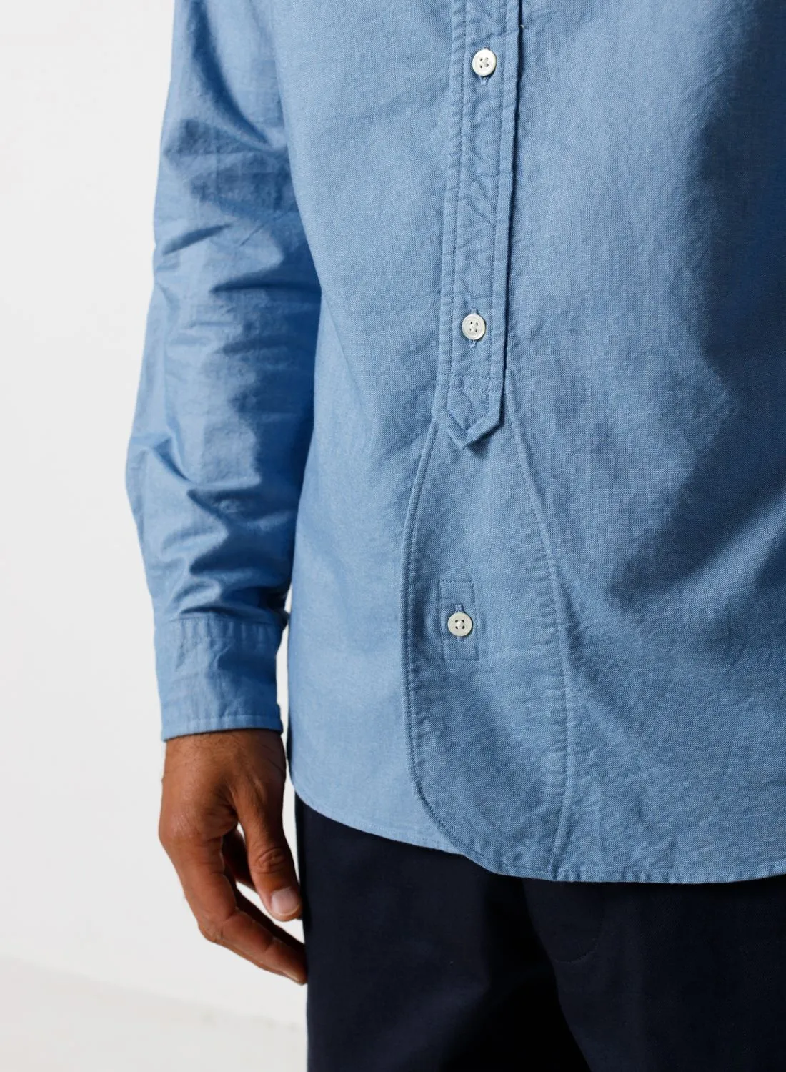 British Officers Shirt in Sax sold by Nigel Cabourn product image thumbnail 5