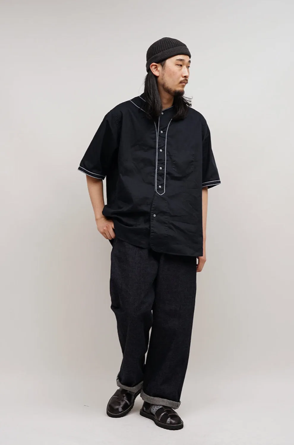 Baseball Shirt Short Sleeve Type 2 in Dark Navy sold by Nigel Cabourn product image thumbnail 2