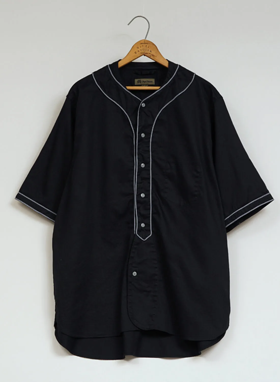 Baseball Shirt Short Sleeve Type 2 in Dark Navy sold by Nigel Cabourn