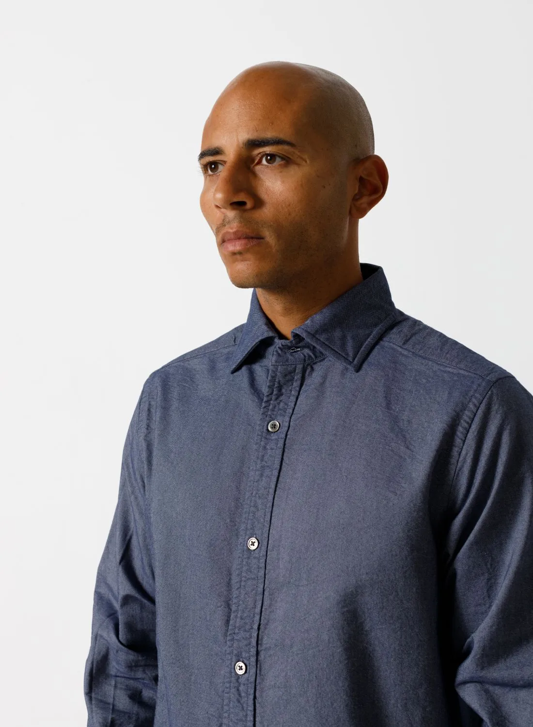 British Officers Shirt in Navy sold by Nigel Cabourn product image thumbnail 4