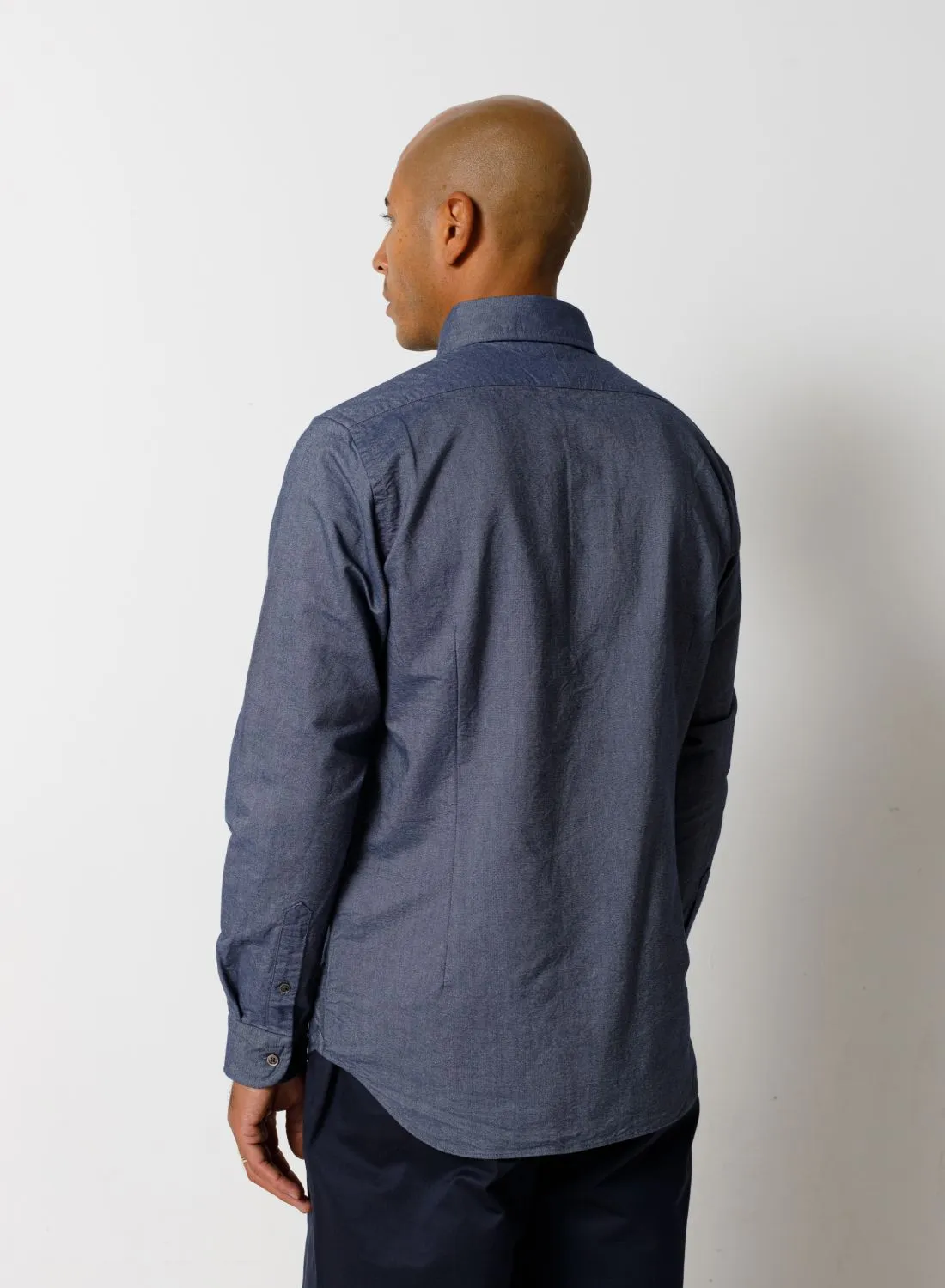 British Officers Shirt in Navy sold by Nigel Cabourn product image thumbnail 3