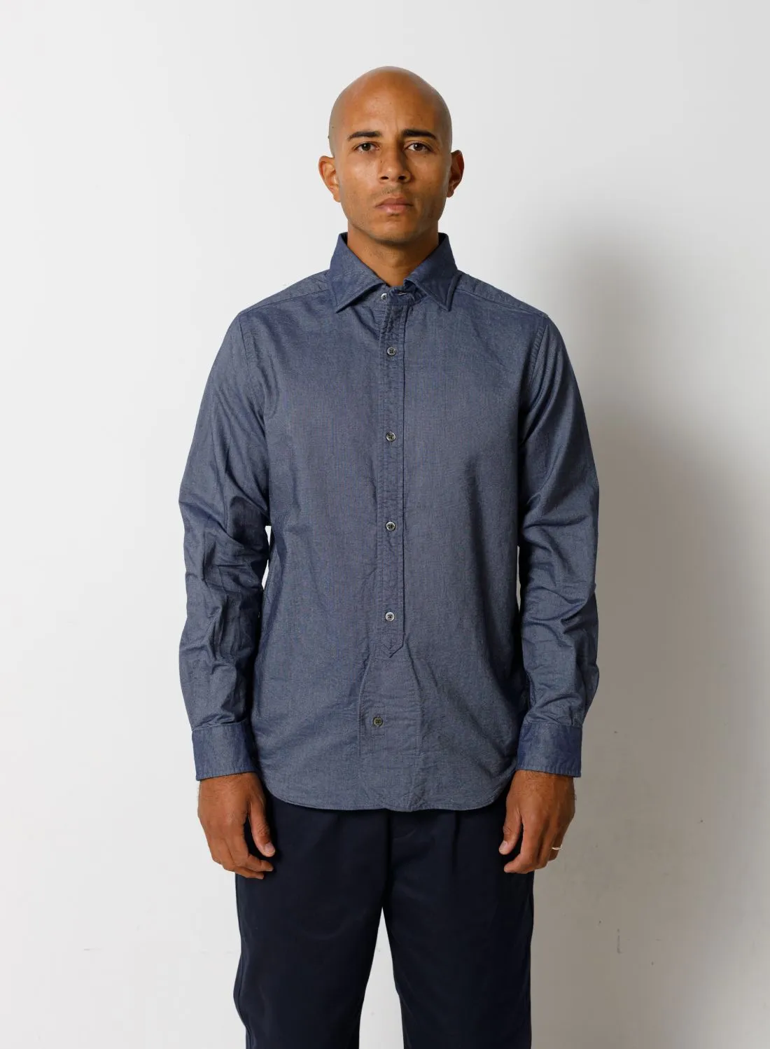 British Officers Shirt in Navy sold by Nigel Cabourn product image thumbnail 2