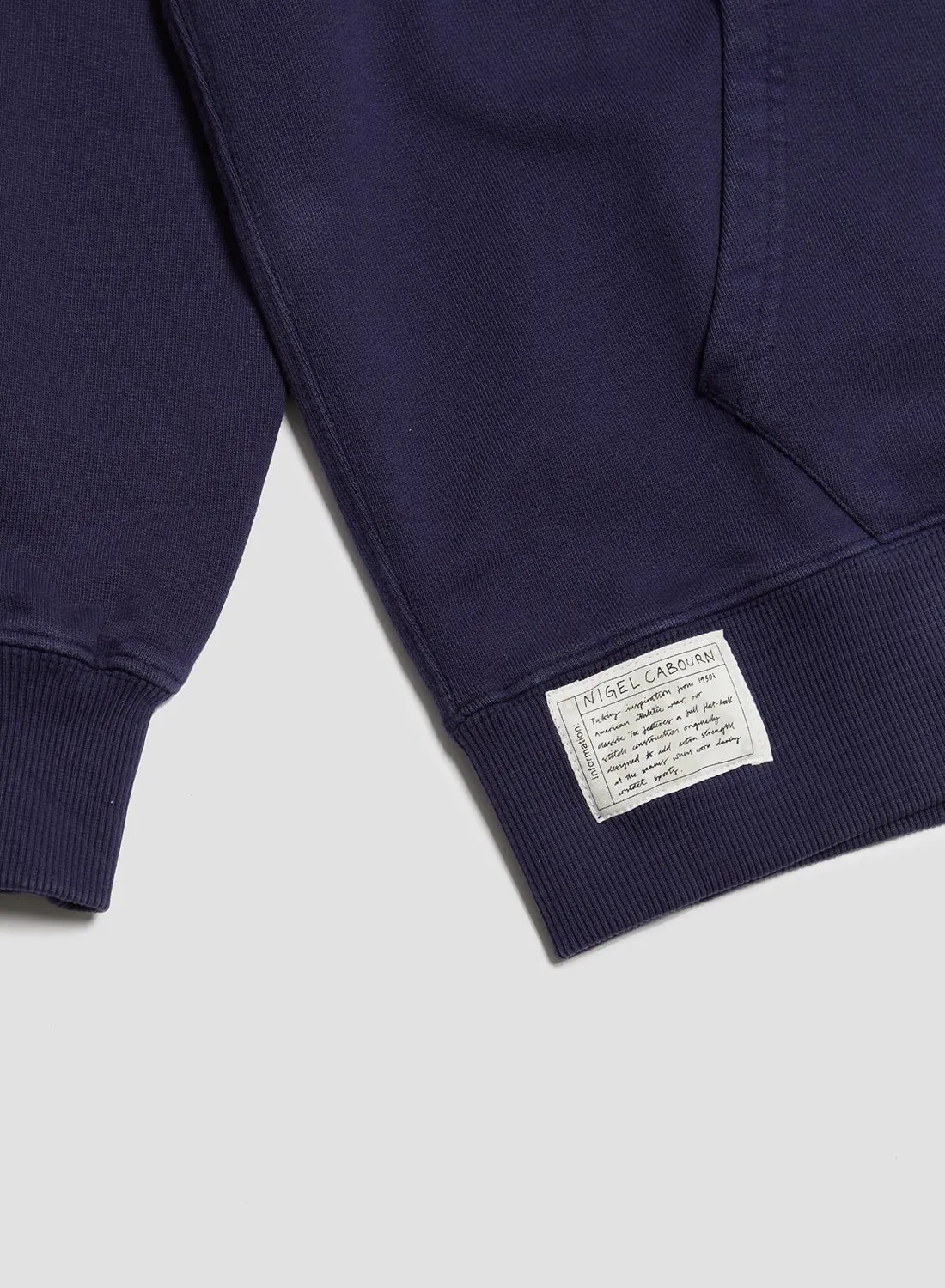 Embroidered Arrow Hoodie in Royal Blue sold by Nigel Cabourn product image thumbnail 2