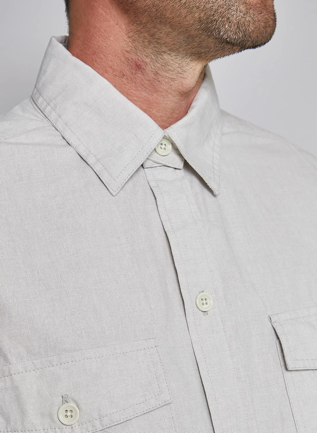 Tunic Shirt in Natural sold by Nigel Cabourn product image thumbnail 3