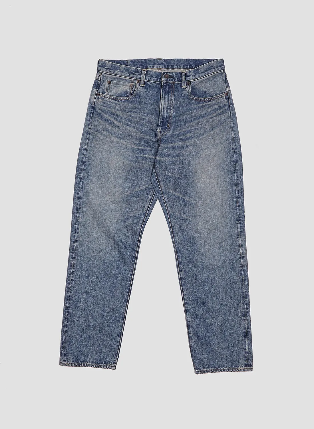 FOB Factory Selvedge 66 Denim 5P Washed Indigo sold by Nigel Cabourn