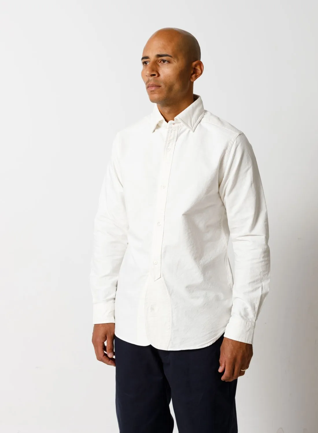 British Officers Shirt in White sold by Nigel Cabourn product image thumbnail 3