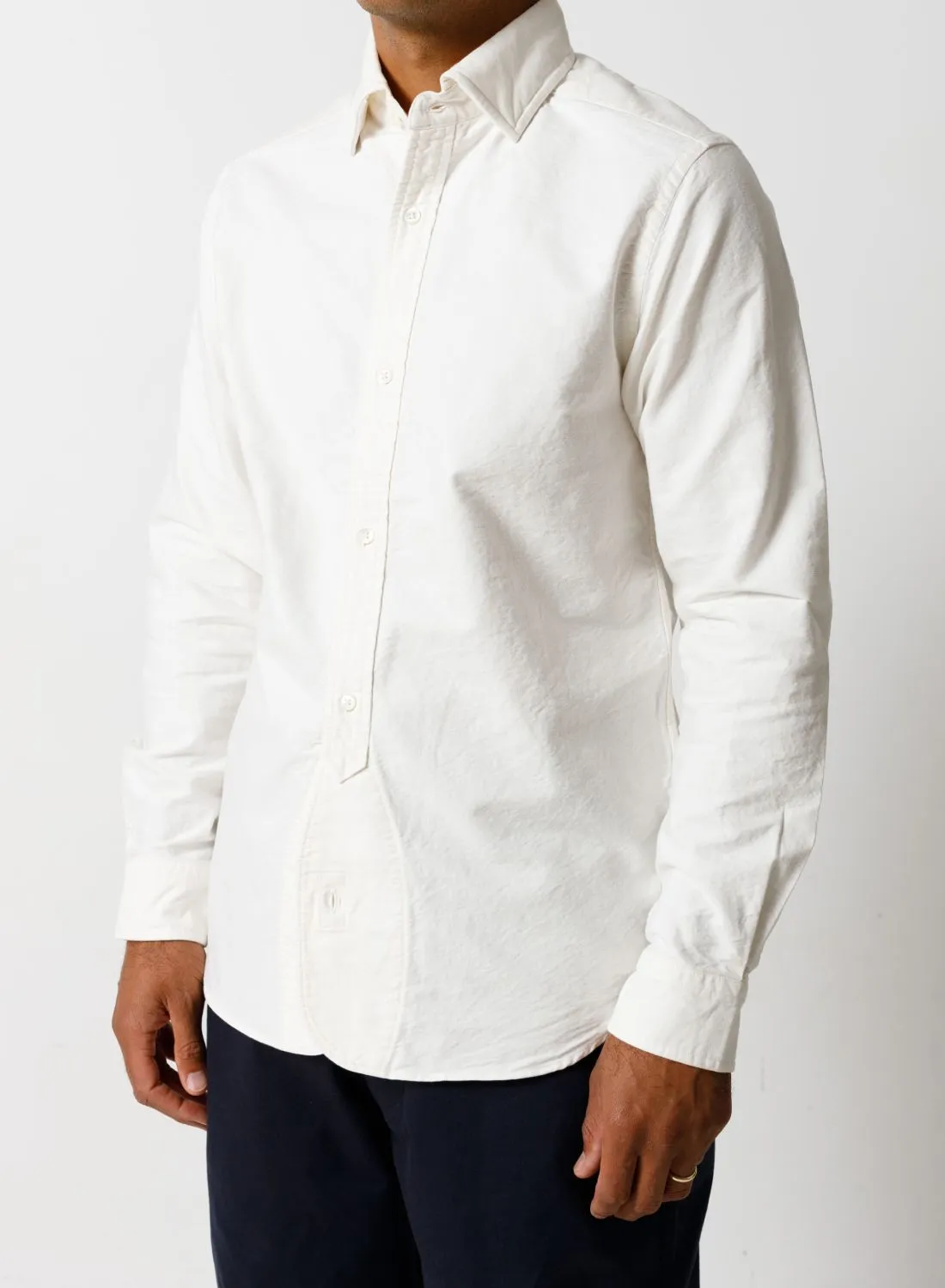 British Officers Shirt in White sold by Nigel Cabourn product image thumbnail 4