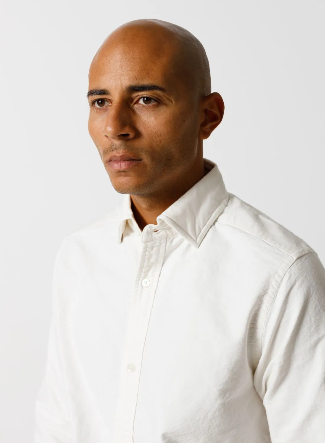 British Officers Shirt in White sold by Nigel Cabourn product image thumbnail 5