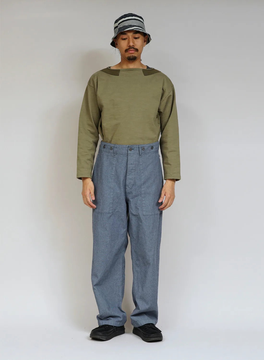 New Workwear Pant Broken Twill in Washed Blue sold by Nigel Cabourn product image thumbnail 2