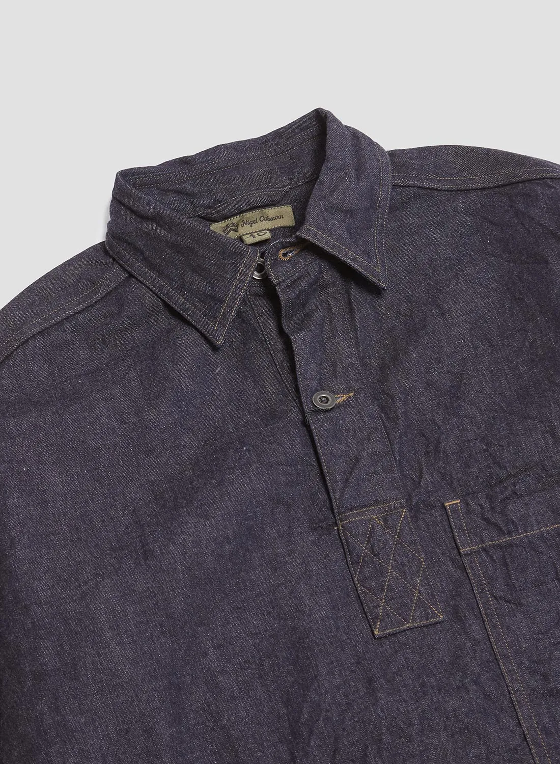 Pullover Shirt 10oz Denim in Indigo sold by Nigel Cabourn product image thumbnail 2