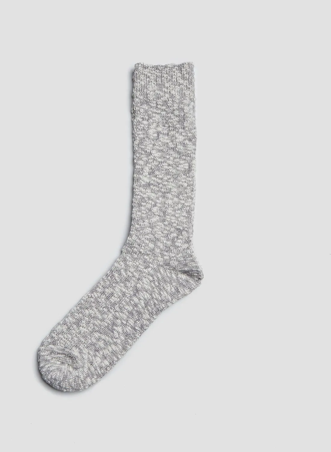 Anonymous Ism Lightweight Slub Crew Sock in Mid Grey sold by Nigel Cabourn product image thumbnail 2