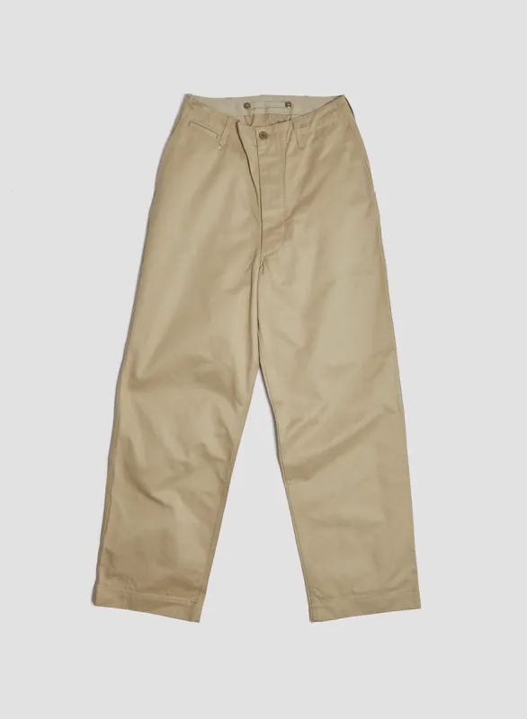 New Basic Chino Pant in Light Beige sold by Nigel Cabourn