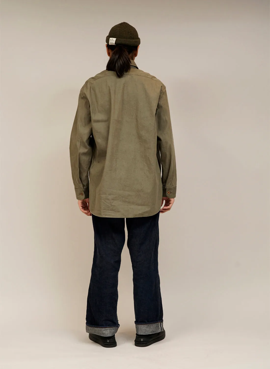 Pullover Shirt 10oz Denim in Green sold by Nigel Cabourn product image thumbnail 4