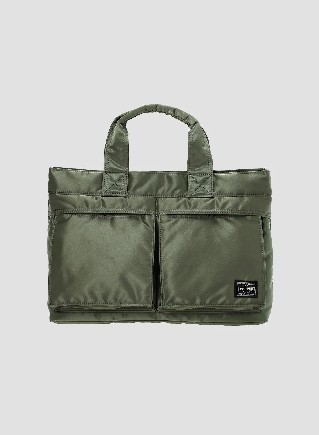 Porter-Yoshida & Co Tanker Tote Bag in Sage Green sold by Nigel Cabourn product image thumbnail 3