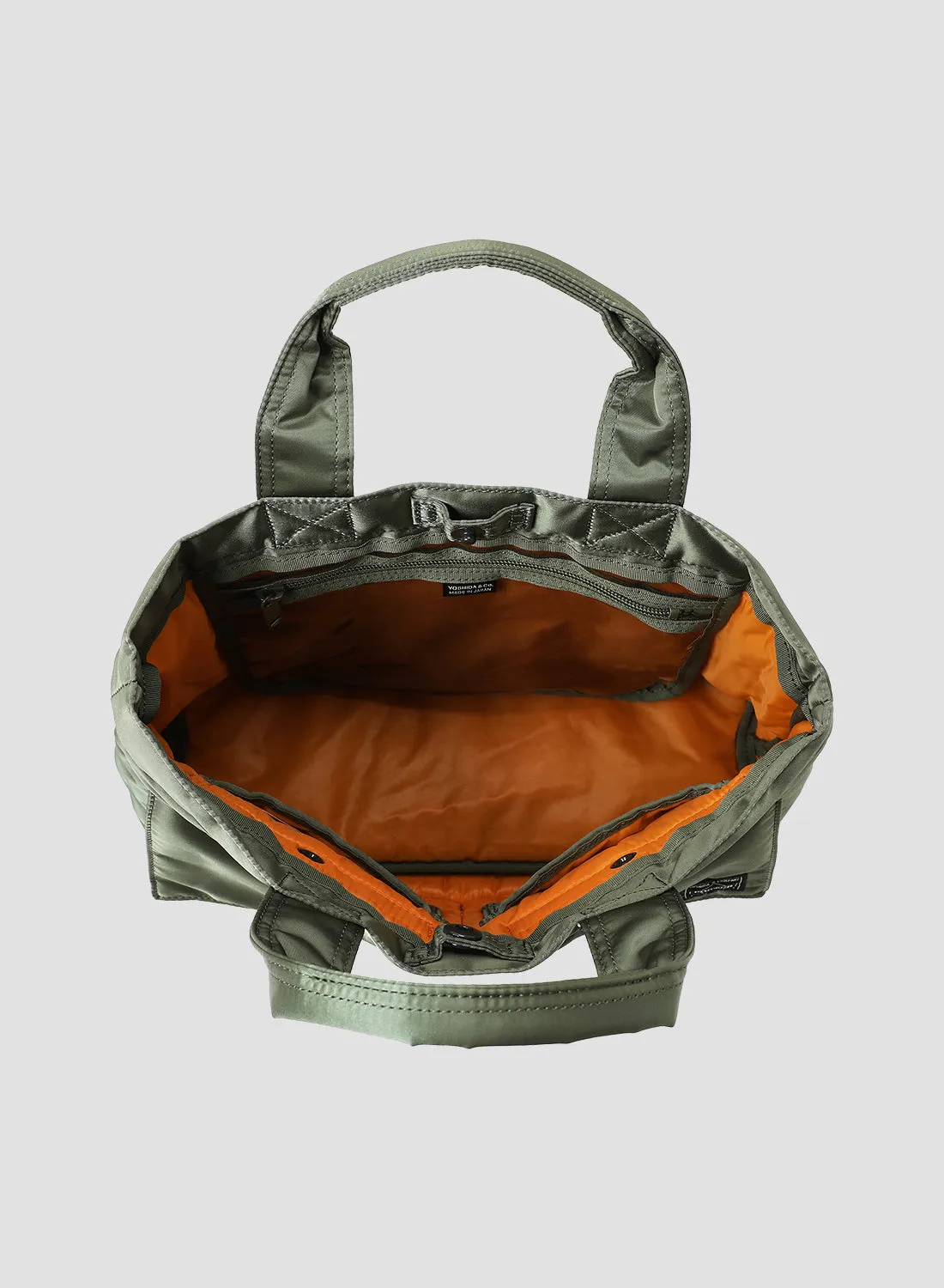 Porter-Yoshida & Co Tanker Tote Bag in Sage Green sold by Nigel Cabourn product image thumbnail 2