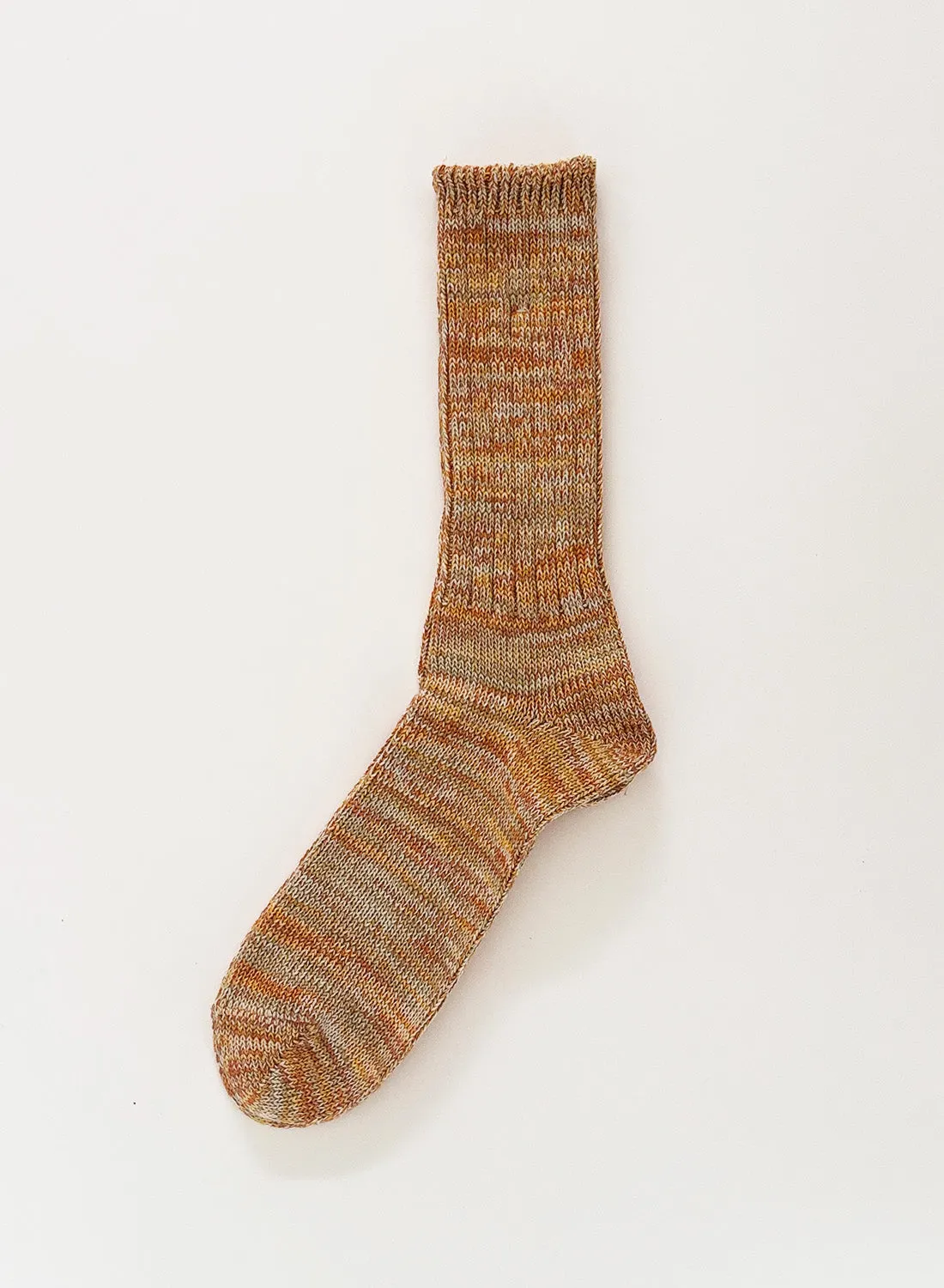 Anonymous Ism 5 Colour Mix Crew Sock in Gold sold by Nigel Cabourn product image thumbnail 2