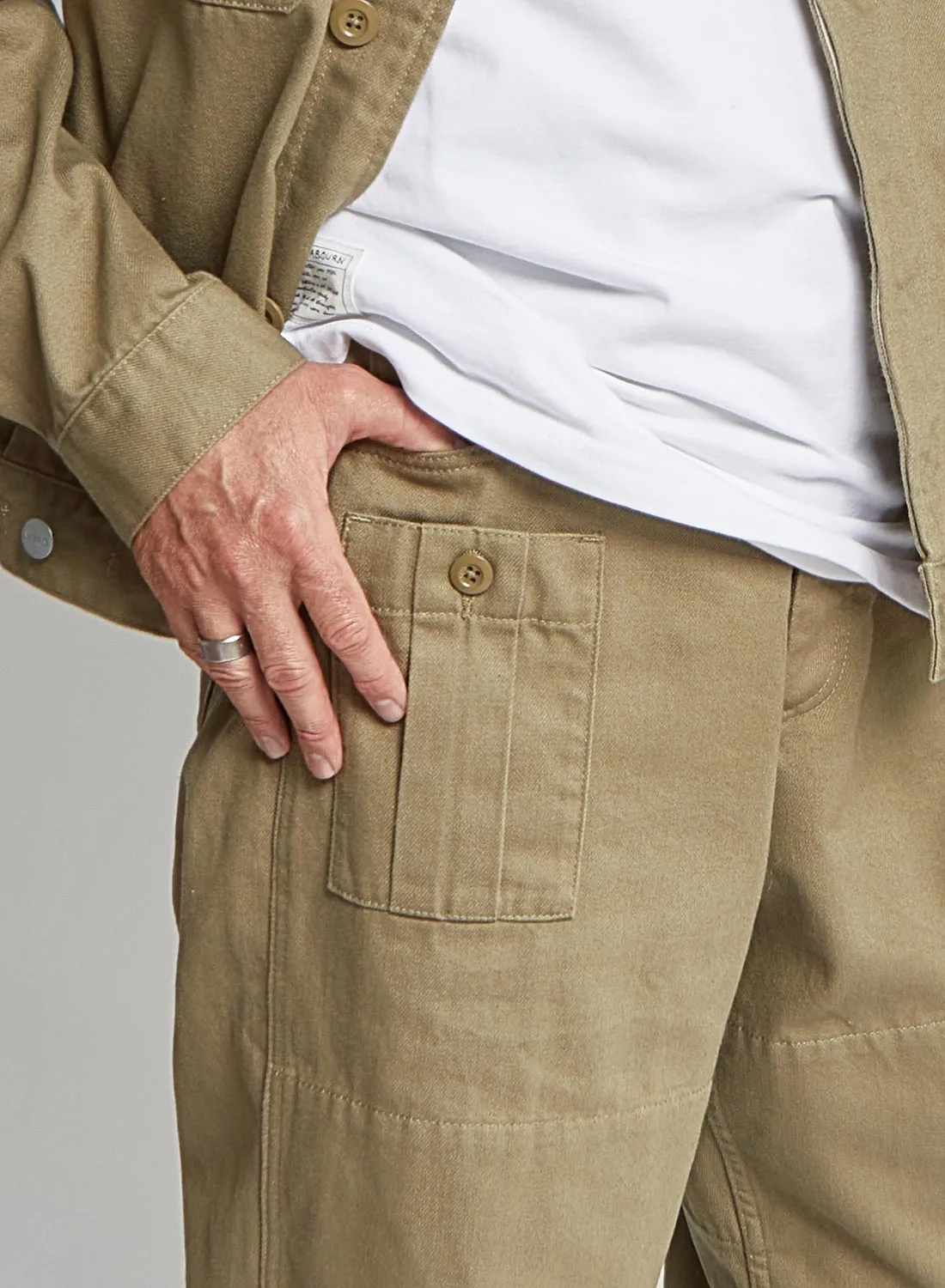 6 Pocket Pant Heavy Cotton in Army sold by Nigel Cabourn product image thumbnail 3