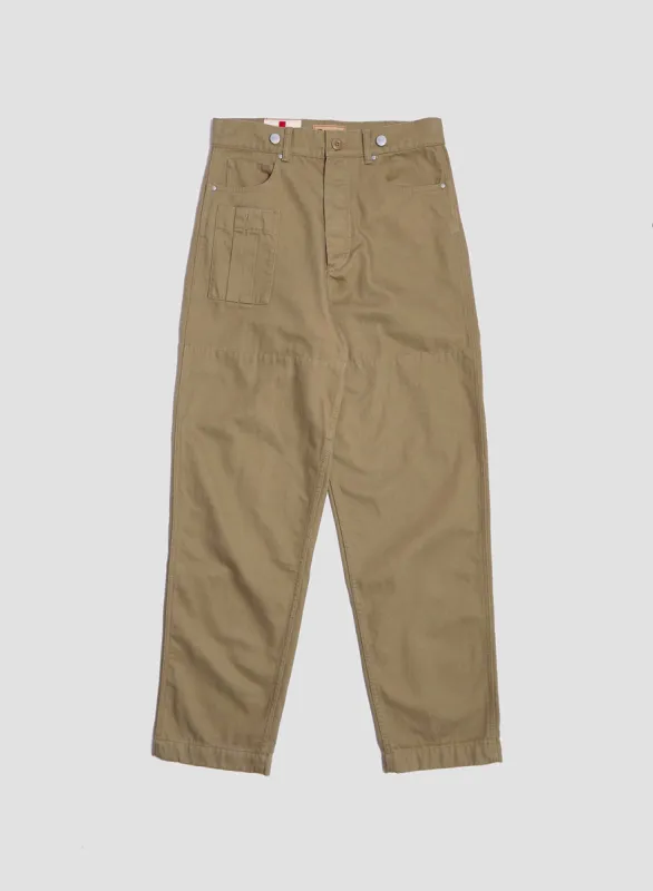 6 Pocket Pant Heavy Cotton in Army sold by Nigel Cabourn
